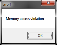 scp containment breach memory access violation